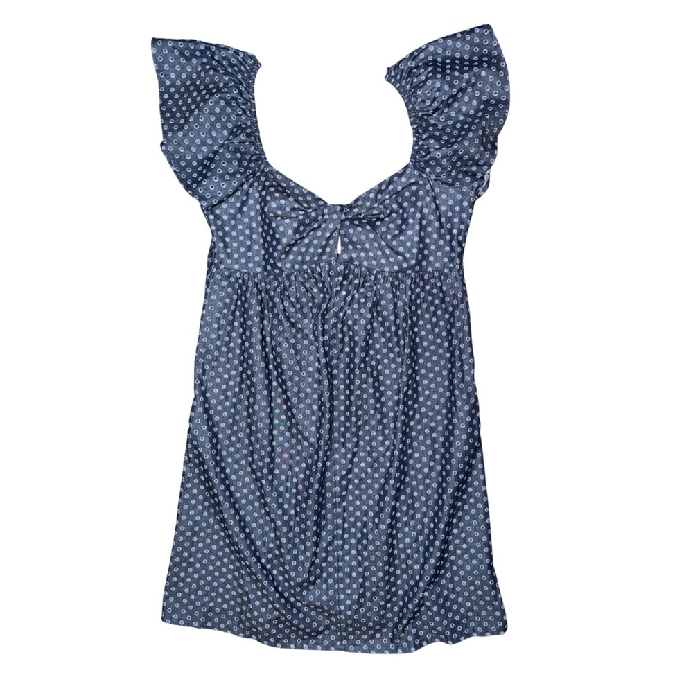 LA Relaxed Eyelet Sundress Chambray Organic Cotton Dress Cottagecore Coquette